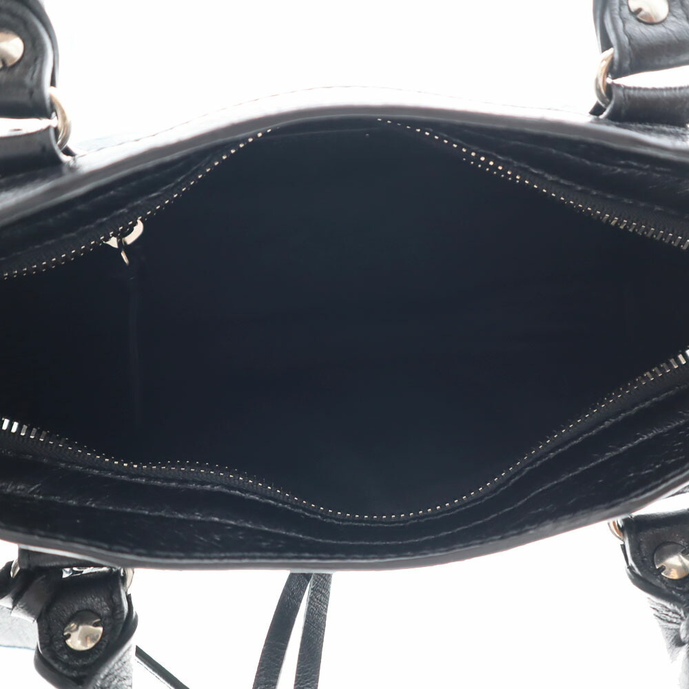 BALENCIAGA City Leather Black Handbag Shoulder Bag - Picture 10 of 11